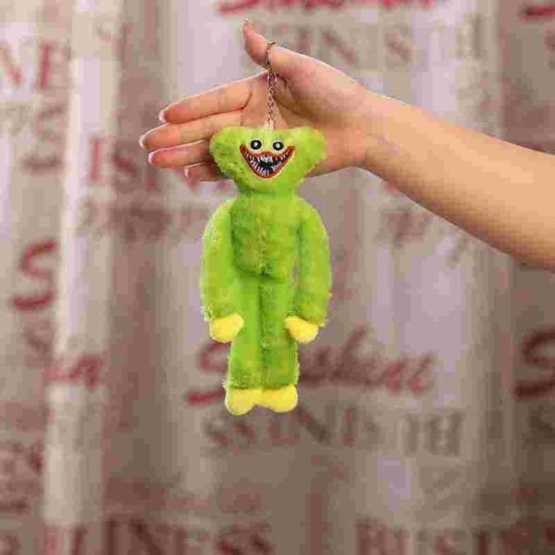 20CM Rainbow Huggy Wuggy Plush Keychain Soft Stuffed Monster Doll Creative Key Ring Party Favor Gift for Kids