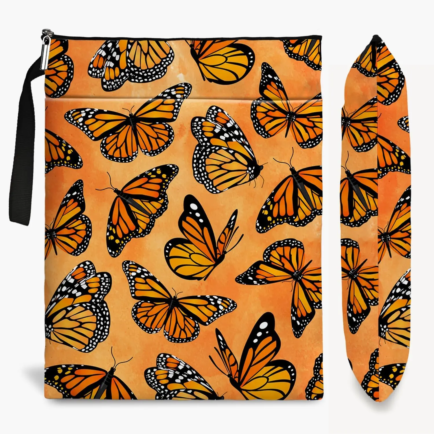 Book Sleeve, Book Covers for Paperbacks,Book Sleeves with Zipper, Book Pouch Butterfly Lover Gifts, Butterfly Themed Gifts for Women Librarian Teacher Daughter Graduation Birthday Christmas Gifts