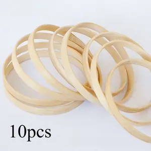 10pcs Bamboo Floral Hoop Wreath for DIY Crafts, Dream Catchers & Wedding Decor - Wooden Rings for Macrame, Wall Hangings & Light Ribbon Craft Projects