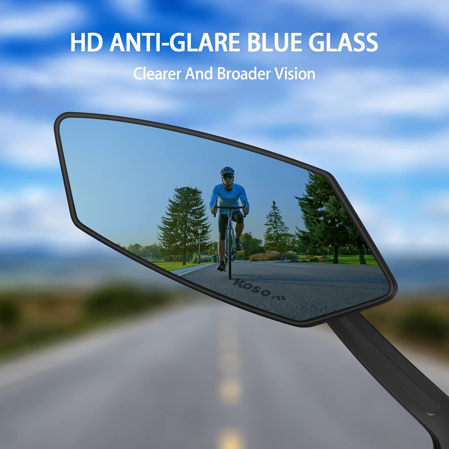 Mirror | 360 Rotatable & Foldable | Blu-ray Scratch Resistant Glass Lens | Ebike Accessories,  Mirror Handlebar Mount, Bicycle Mirrors