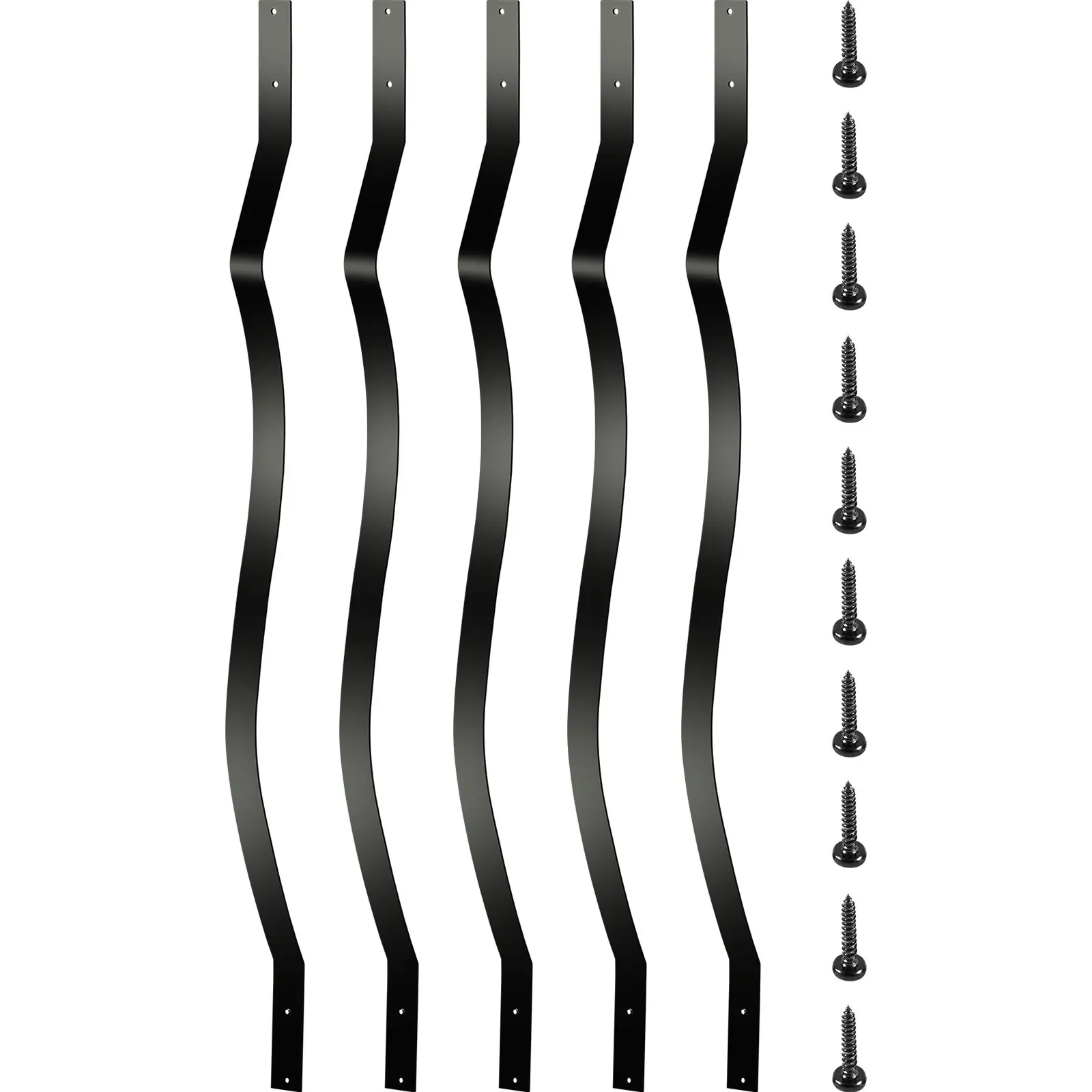 VEVOR Deck Balusters, 26 Pack Metal Deck Spindles, 32.25x1 Staircase Baluster with Screws, Aluminum Alloy Deck Railing for Wood and Composite Deck, Stylish Baluster for Outdoor Stair Deck Porch