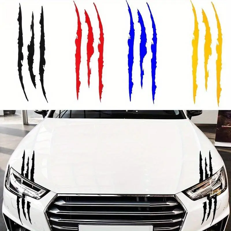 1pc reflective car stickers monster claw marks stripes stripes auto ...
