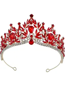 European and American crystal bridal crown cross-border hot selling baroque crown tiara rhinestone crown bridal wedding accessories