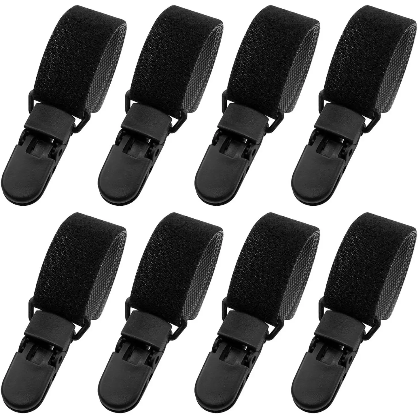 Lovelysp 8 count Black Garden Flag Clips Windproof Clips and Yard Flag Stands Suitable for Outdoor and Indoor Courtyard Flags and Banners