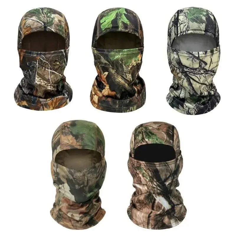 5-Pack Balaclava Face Masks for Adults, Tactical Accessories with 5 Camo Patterns, Lightweight with UV Protection & Windburn Shield for Hunting, Balaclava Ski Mask, Construction, Polyamide