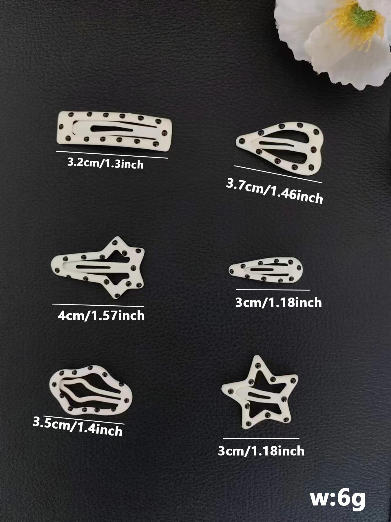 Cute Polka Dot Pattern Hair Clips, Casual Simple Heart & Star Design Hair Accessories for Women & Girls, Minimalist Headwear Suitable for Daily and Casual Use