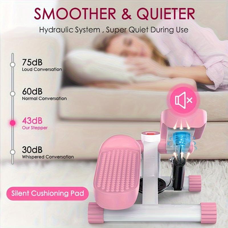 Mini Steppers For Exercise At Home - Stair Stepper Machine With Resistance Bands, 330 Lbs Capacity, And LCD Monitor - For Full Body Cardio And Walking - Suitable for Home Workouts - Perfect Gift for Fitness Enthusiasts