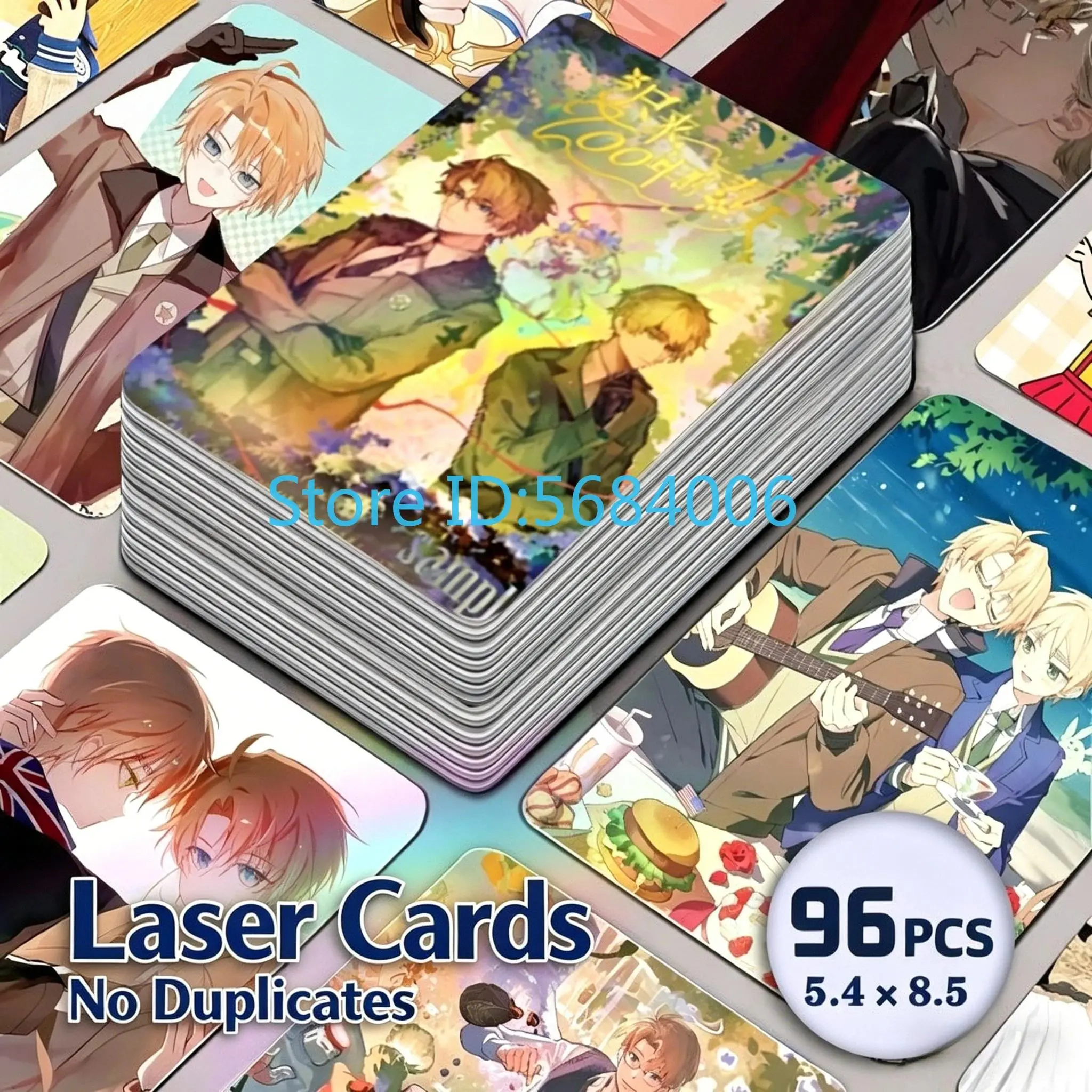 2026 new hot item 96Pcs Anime Hetalia Axis Powers Lomo Card Postcard Toy Set Arthur Kirkland Alfred F Jones Collection Cards Cosplay