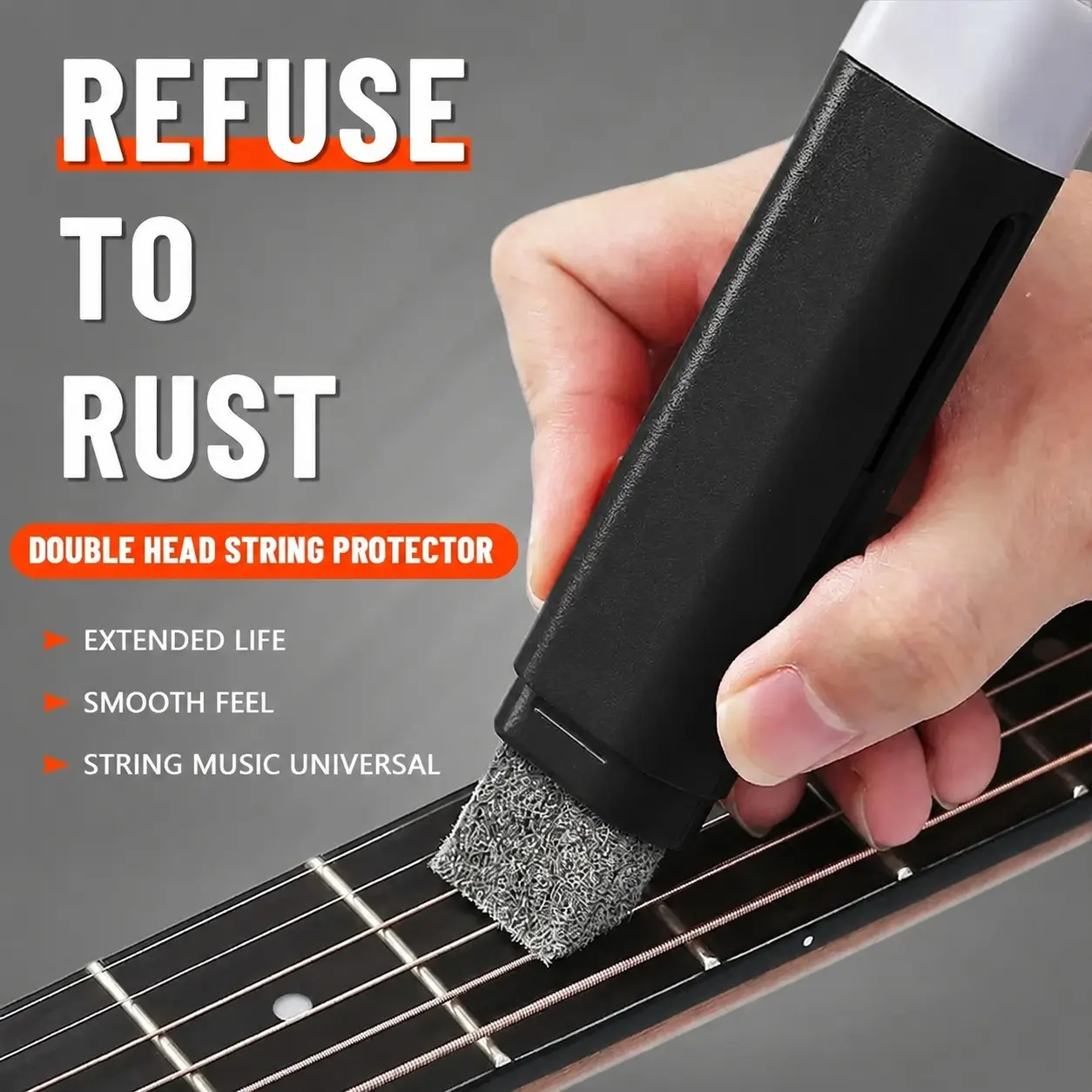 Guitar String Care Cleaning Pen, Dirt Remover Anti-Rust, Extend String Life, Universal for Guitar Bass, Portable Cleaning Tool, Guitar Accessories