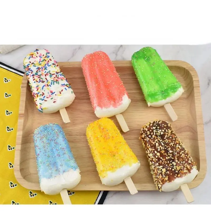 1pc Handmade Look Simulation Ice Cream Pops Fake Model, Small Size Home Decor Photography Decor Props for Small Sweet Shops (Home Supplies Statues & Figurines), One Piece, Food Props