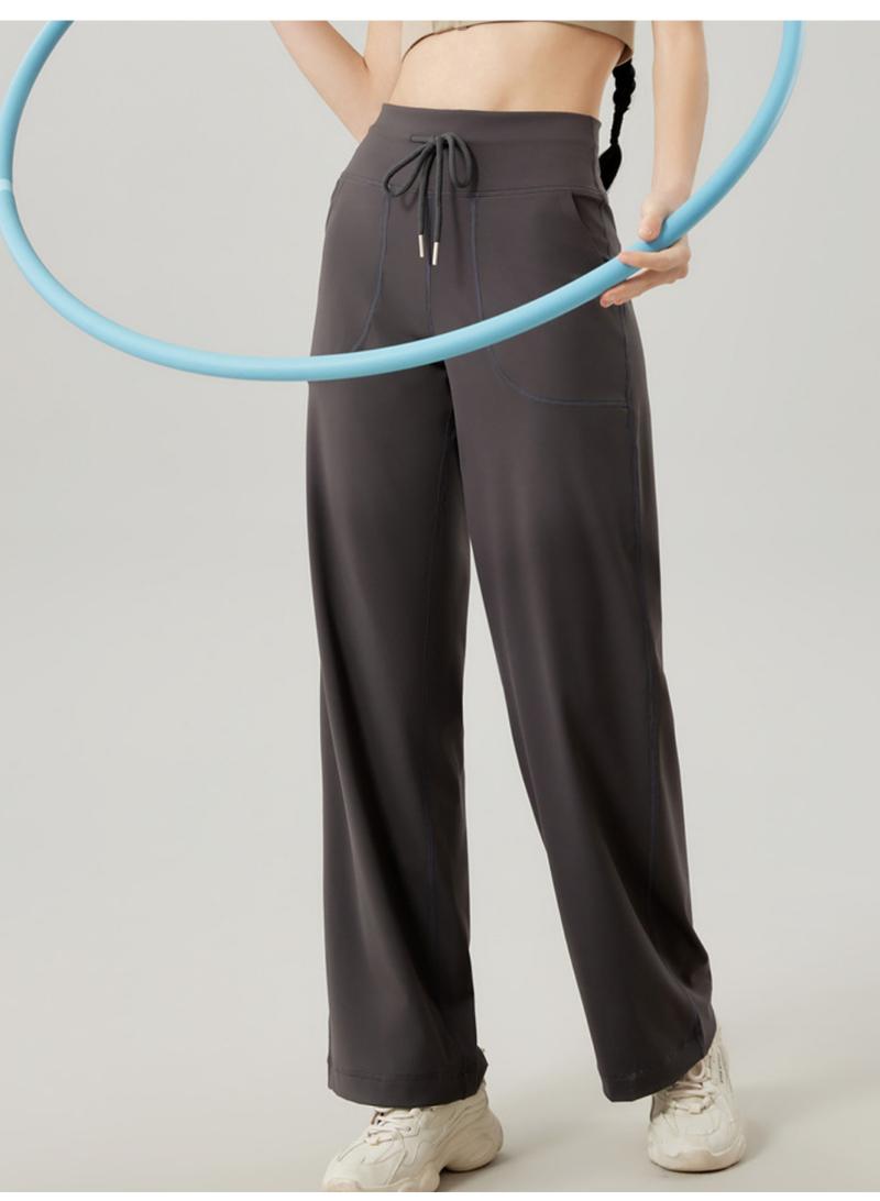 Comfy Leisure Pants Women's High Waisted Wide Leg Pants Soft Lightweight Sweatpants for Women   leg plain work pant loose wide leg  pant   sweatpants outfit comfort  sweats Bottoms Womenswear Basic Minimalist White cargo gym yoga rag  bone  sweatpants