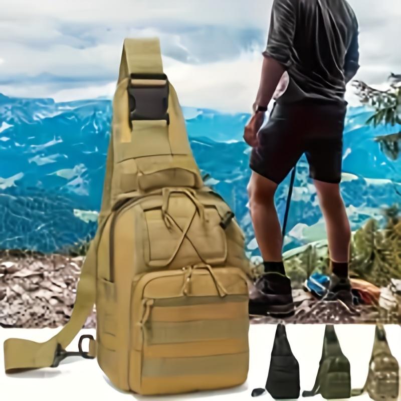 New outdoor tactical chest bag, Oxford cloth, lightweight | multi-function | large capacity, a must-have for men and women hiking, urban exploration, daily commuting, can accommodate a variety of outdoor related accessories, Thanksgiving, Halloween gifts