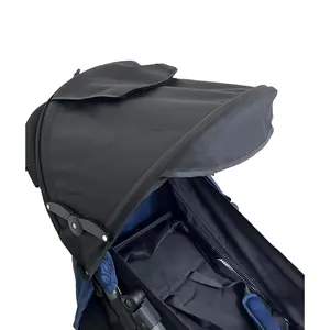 Universal Stroller Canopy Stroller Replacement Parts Shade Umbrella Stroller Canopy with Attachment Retractable Pram Sun Shade with Mesh Window Storage Pocket AdjustableGift