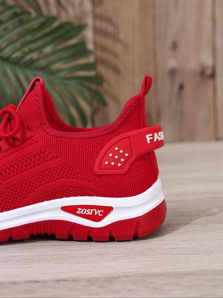 Women's Plus Size Solid Color Casual Lightweight Sneakers, Low Top Sports Shoes for Travel, Outdoor Running, Gym and Walking