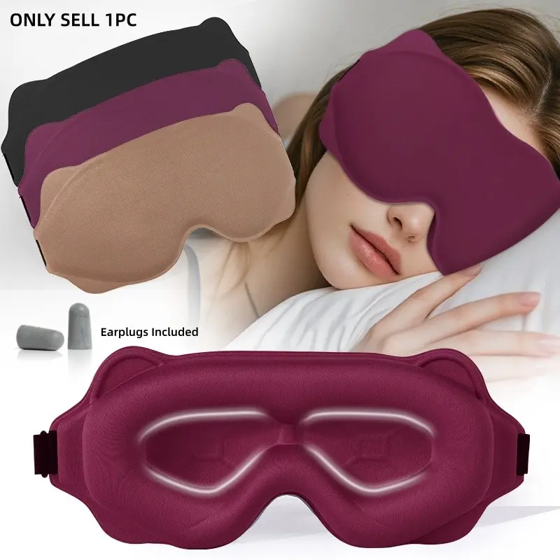 3D High-End Sleep Mask, Soft Lightweight Sleeping Eye Cover, Suitable for Men & Women, Ideal for Eyelash Extensions, Blackout Sleep Mask, Night Mask, Portable Eye Mask, Sleeping Eyemask