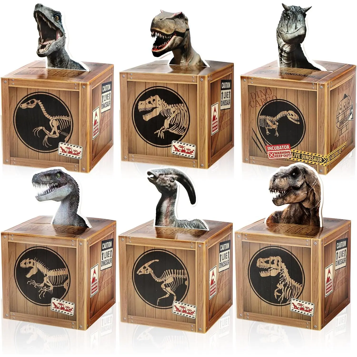 12 count Dinosaur Birthday  Boxes Dinosaur Park Party Table Centerpieces  Theme Party Decorations Dino Candy Goodie  Containers Dino Birthday Supplies(4x4x4 Inch)