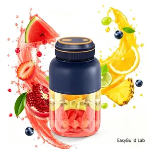 Rechargeable Handheld Fruit Juicer Cup, Portable Electric Mixer for Summer Smoothies, Random Color Available, Make Sure the Cup Is Tightly Screwed On Before Use