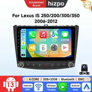 Hizpo Android 13 Car Radio for Lexus IS250 200 300 350 2006-2012 Touchscreen GPS Navigation Wireless CarPlay Android Auto WiFi BT DSP SWC CANBUS