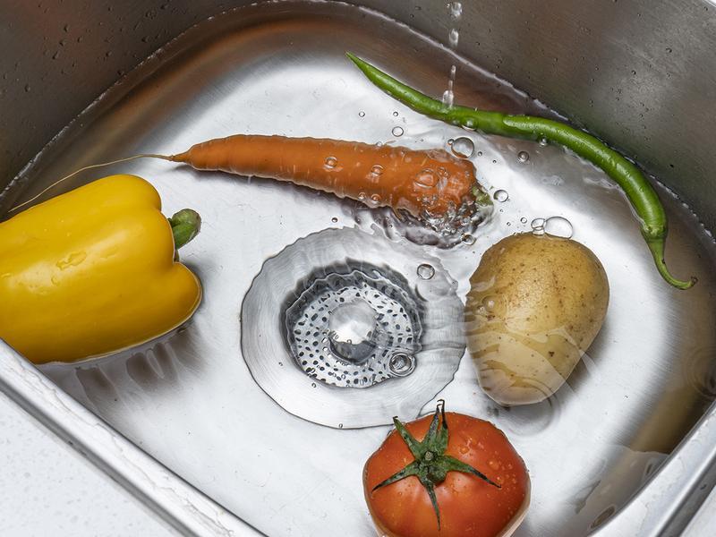 Upgraded 3 in 1 Kitchen Sink Drain Strainer - Stainless Steel Sink Stopper, Anti-Clogging Sink Food Catcher Basket,for US Standard 3 1/2 inch Drain (1)