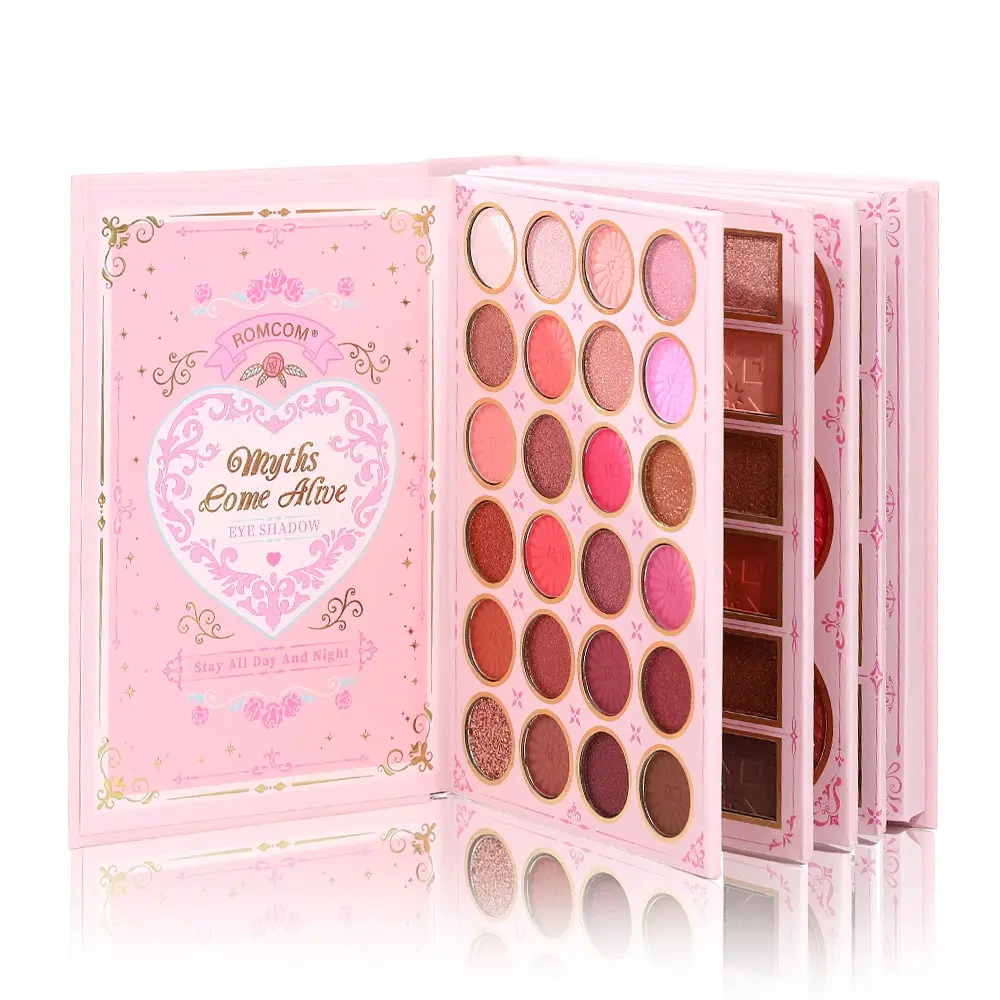 All-in-one makeup magic book cosmetic palette packed with multi-shade eyeshadows, lip gloss, blush, highlighter, and contour — available in three sizes to effortlessly create any look, the perfect gift for her