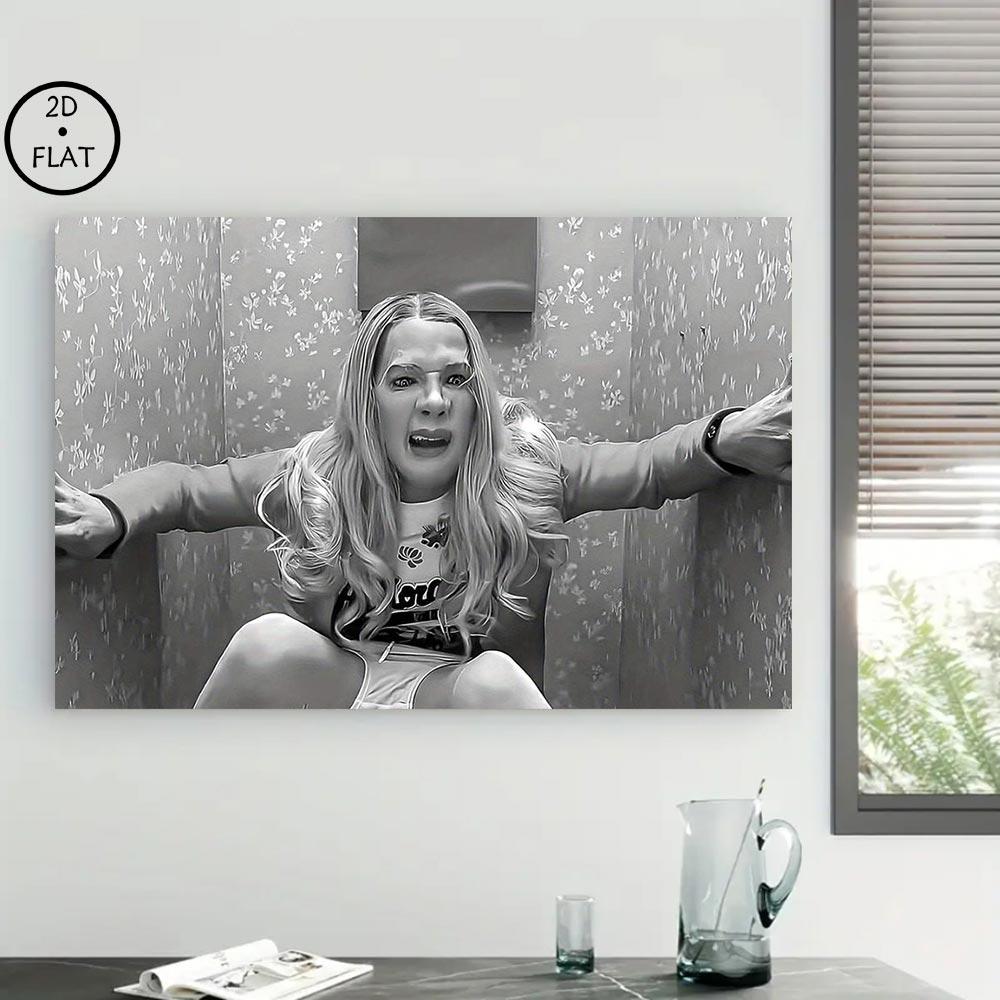 Modern Black and White Comedy Movie Poster Canvas Wall Art with Wooden Frame Vintage Hollywood Glamour Indoor Living Room Dorm Bathroom Decor