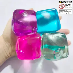 4 Counts Stress-Relief Toy Set, Slow-Rebound Squeeze Squishies, Squishy Stress Balls, Pressure-Release Office Desk Toys, Anti-Stress Kit, Fun Gift for Holidays and Parties, Stress Cubes