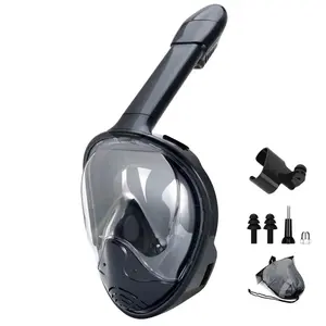 Full-face snorkeling mask, adult snorkeling gear, featuring the latest dry-top breathing system, foldable snorkel mask for adults, with anti-fog and leak-proof snorkel