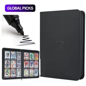 360 Pocket Trading Card Binder Compatible with Pokemon TCG MTG Baseball Sports Cards, Trading Card Side Loading Zip Binder, Premium Leather Card Collection Storage Binders, Trading Card Organizer, Trading Card Album #GLOBAL PICKS