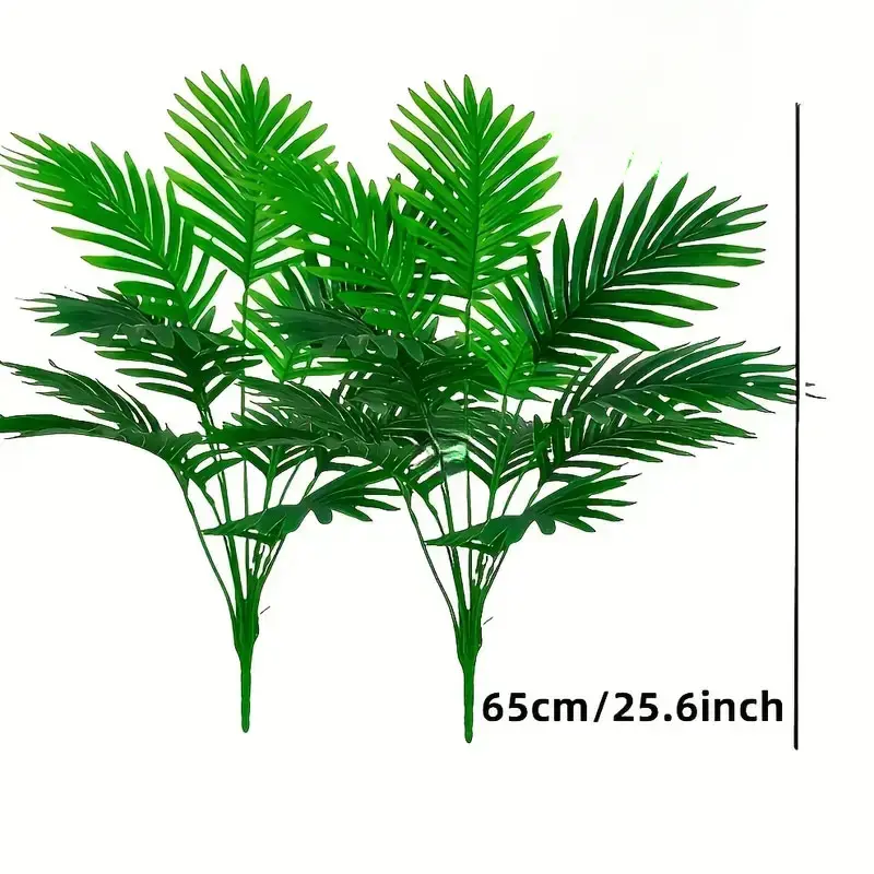 2 Artificial Palm Trees, Home Decor Faux Plants for Indoor Outdoor Tabletop Decoration