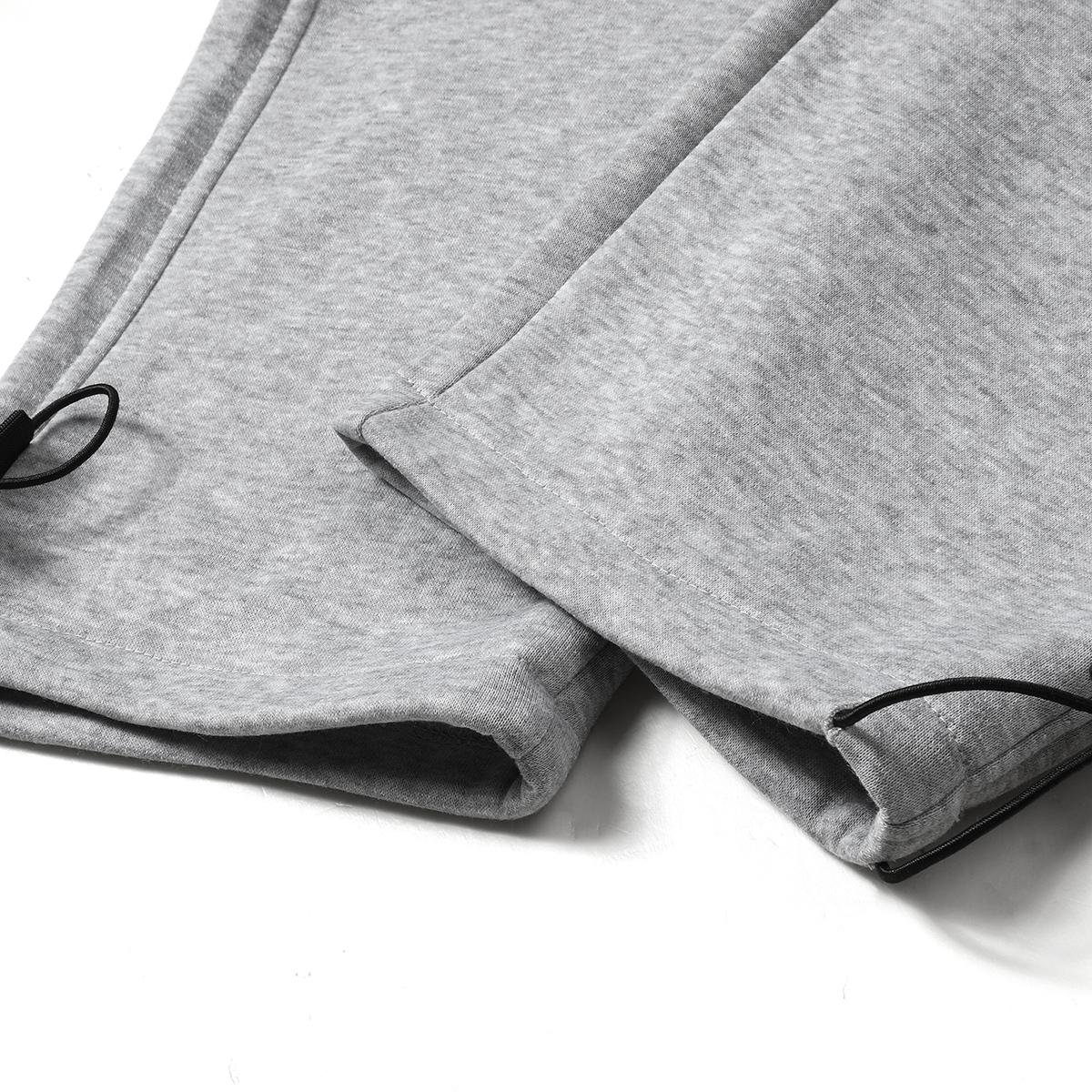 Men's Solid Color Pocket Drawstring Waist Wide Leg Pants, Stylish Casual Loose Straight Leg Trousers, Gym Travel Sports Set, Machine Washable Work Pants, Outdoor Sports Pants