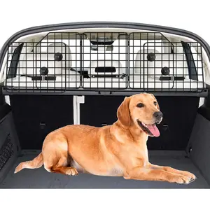 Dog Car Barrier for SUVs, Van, Vehicles, Adjustable Large Pet Barriers, Universal Fit Heavy-Duty Wire Mesh Dog Guard, Pet Divider Gate for Truck Cargo Area, Safety Car Divider, 61.9 Inches