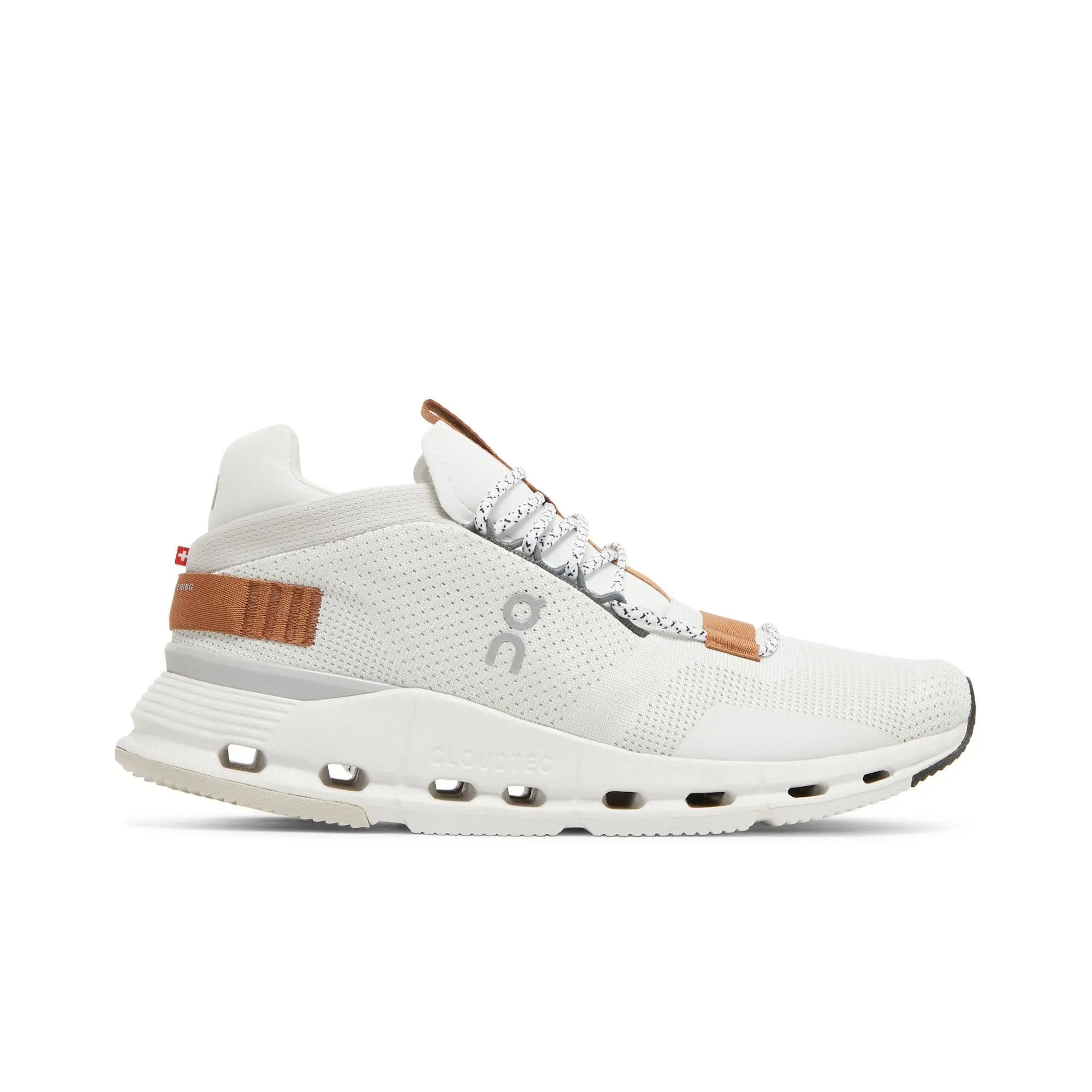 ON Women's Lightweight Cloudnova 'White Pearl' Hiking Shoes (Women's Sizes), White/Pearl, Style 26-99177