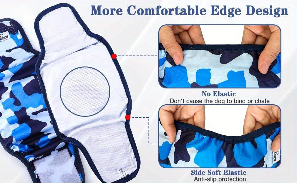 Belly Bands for Male Dogs 5 Pack Washable Dog Diapers Reusable Male Dog Pee Wraps with 5pcs Dog Diaper Liners for Doggie in Incontinence Or Excitable Urination And Training, XS/S/M/L/XL