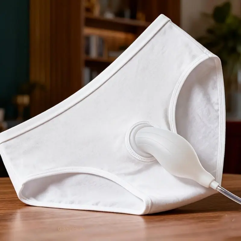 Men's Cotton Wearable Urine Collector Set - Smooth Fabric Incontinence Briefs, 27.05oz Large Capacity Breathable, Adjustable Belt for Elderly (Sports & Outdoor Accessories)
