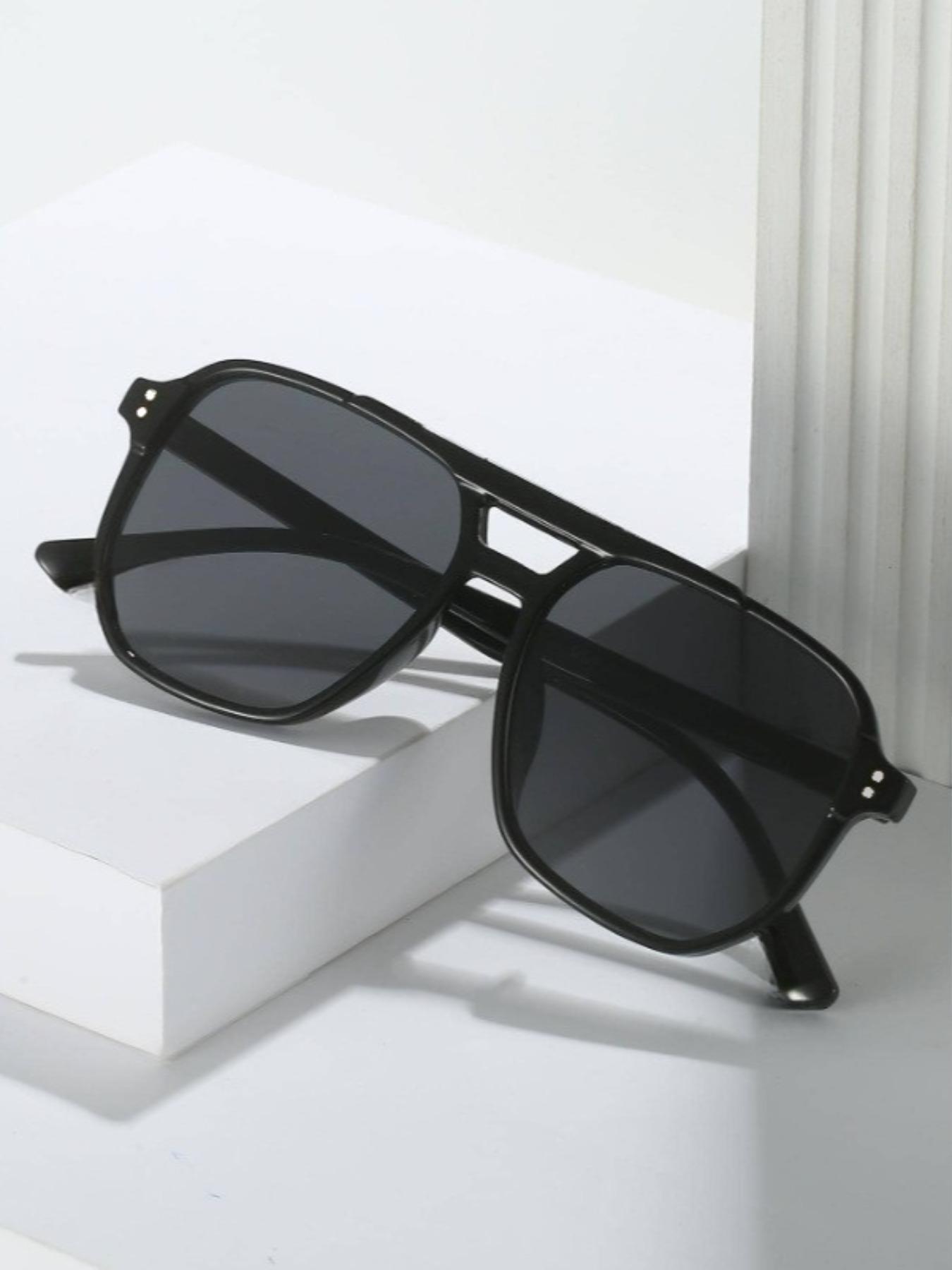 Unisex Vintage Aviator Frame Eyeglasses, Trendy Casual Eyewear for Travel Use, Fashion Accessory for Outdoor Activities