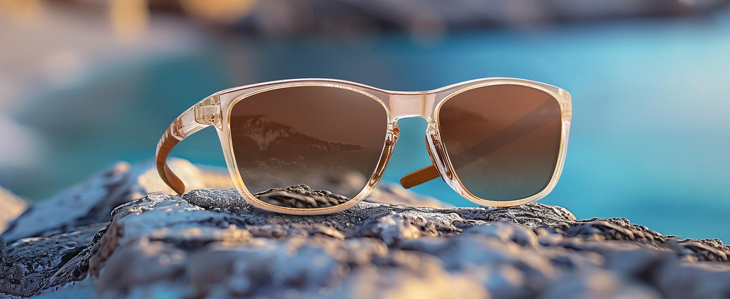 FOZONO Polarized Sports Sunglasses for Men Women, UV400 Protection Anti Glare Sun Glasses for Driving Running Cycling Fishing