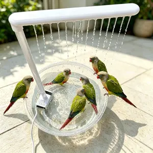 Automatic Bird Bath Kit for Cage, USB Powered Water Pump with Dual Nozzles, Ideal for Parrots and Pet Birds, Bird Care Supplies