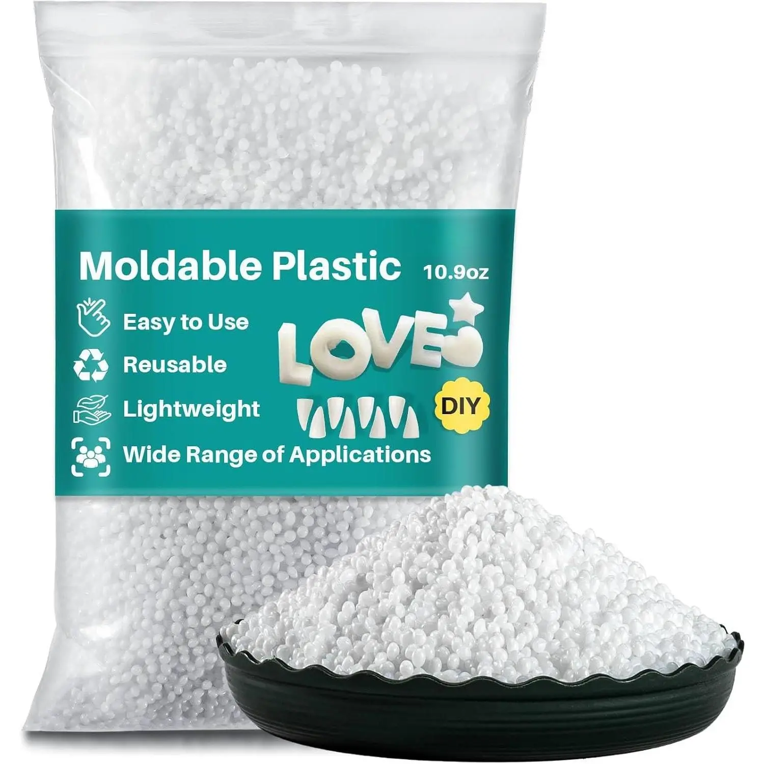 310G Moldable Plastic Pellets - Thermoplastic Beads Polymorph | Meltable &  Plastic for Crafts, DIY, , Modeling, Temporary Repair, Halloween Vampire  Fangs