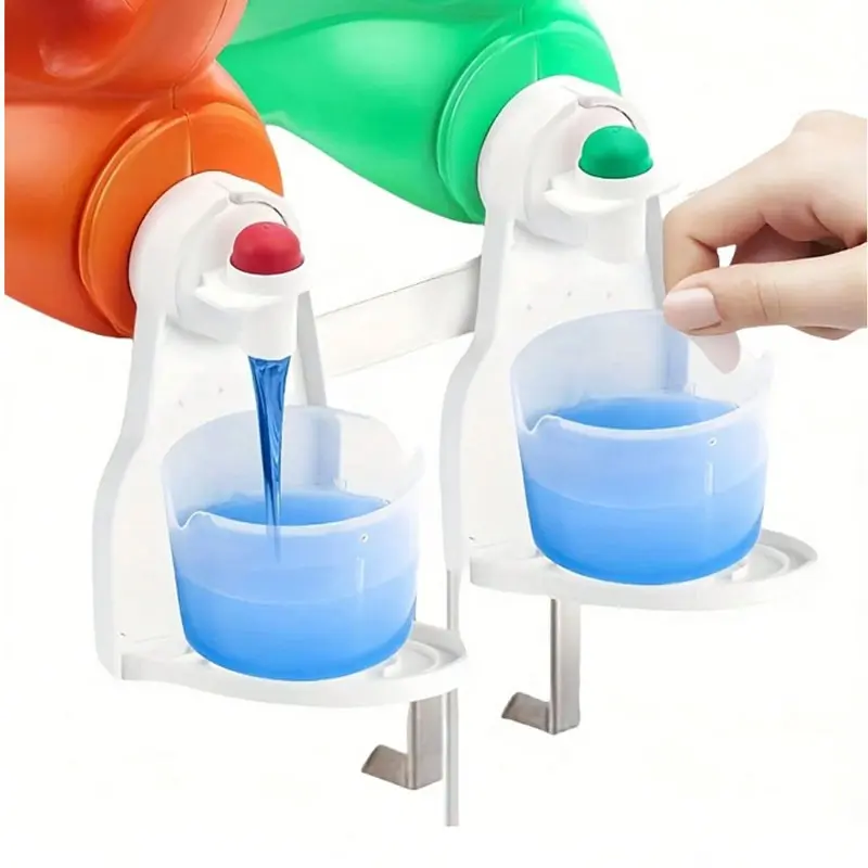 2pcs Laundry Detergent Liquid Dispenser Holder, Leak-Proof Design, Fits Most Bottle Sizes, Prevents Clothes Stains, Essential Laundry Accessory