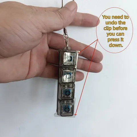 Glowing Keyboard Stress Relief Keychain, Four-in-One Pressure-Release Button with Transparent Design, Multi Function Keychain, Fidget Keychain, Fidget Keyring, Multifunctional Keychain, Smart Gift for Relaxation