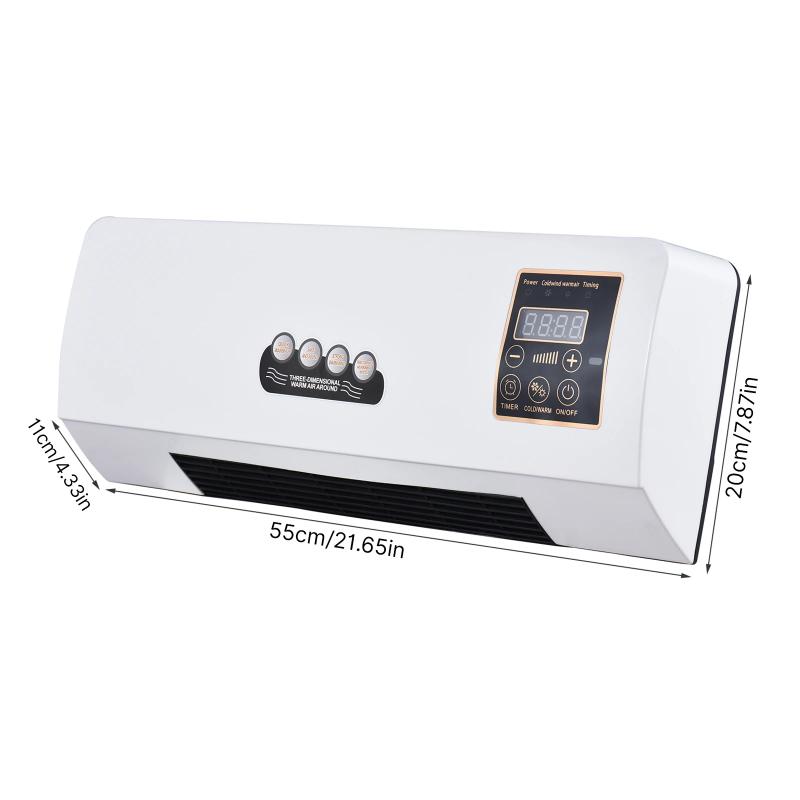 2 in 1 Portable Air Conditioner Electric Heater for Room Heating Cooling Fan with Remote Control and Timing Function Simple A/C