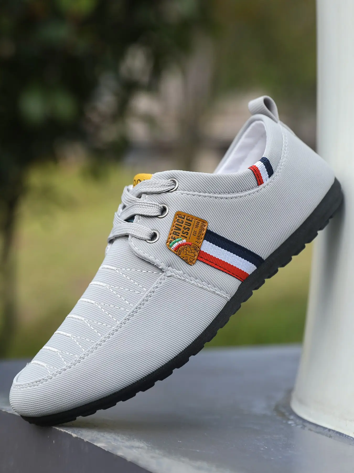 Men's Casual Canvas Shoes, Comfortable Driving Shoes, Low Top Casual, Lightweight Outdoor & Home Footwear, All-Season Solid Fabric Sneakers
