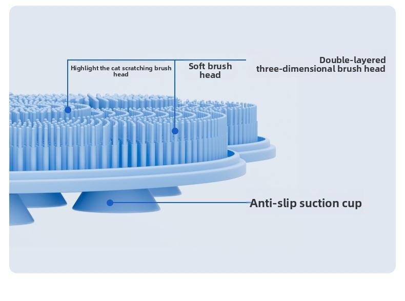 Bathroom Foot Scrubber Mat with Suction Cup Massage - Double-Layered Design for Thorough Cleaning & Easy Use - Versatile Foot Care Tool for Shower, Massage, & Back Scrubbing - Pad