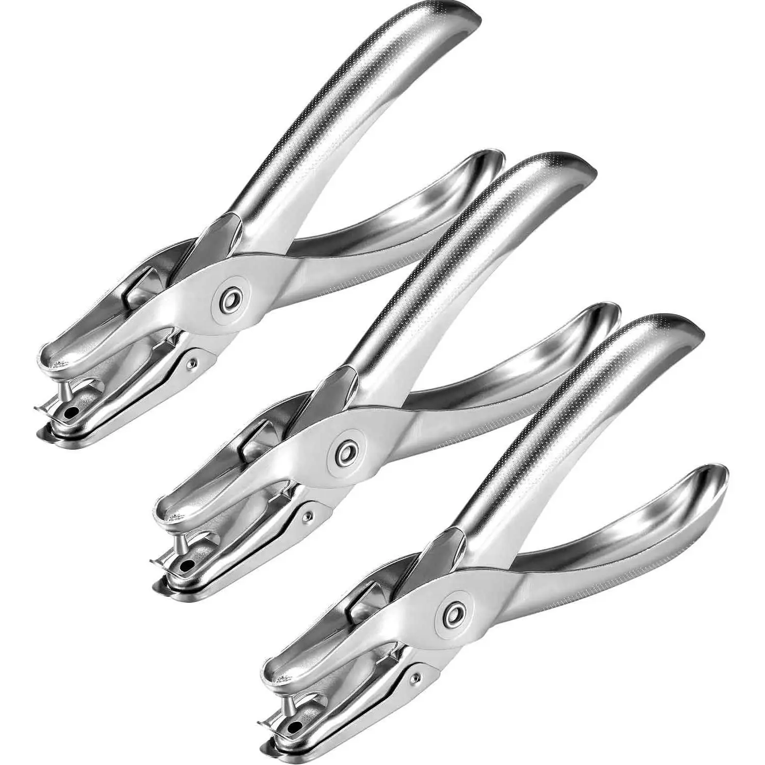 3 Pack Metal Hole Punchers Single Hole Punch Paper Puncher Ticket for School,  and Office(1/8 Inch Hole)