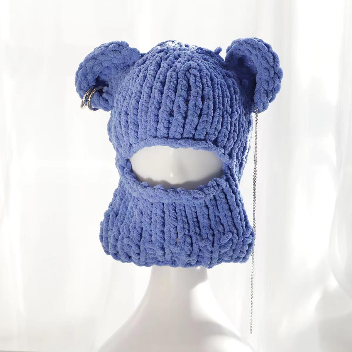 Cozy Bear Ear Beanie Hat for Women & Men - Warm Knitted Winter Cap with Fuzzy Ears, Unisex Street Fashion Balaclava Style Hip Hop Hat Cozy Bear Ear Beanie Hat for Women & Men - Warm Knitted Winter Cap with Fuzzy Ears, Unisex Street Fashion Balaclava Style Hip Hop Hat