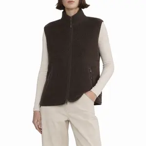 YimoonSherpa Fleece Vest for Women Trendy Warm Sleeveless Vests Jacket Lightweight Zip Coats with Pockets Fall Outerwear