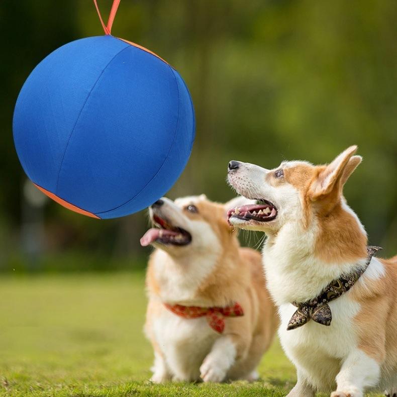 Upgraded Solid Color Polyester Herding Ball Durable Inflatable Training Play Ball for Sheep Horse Dog Farm Pet Exercise Game Toy