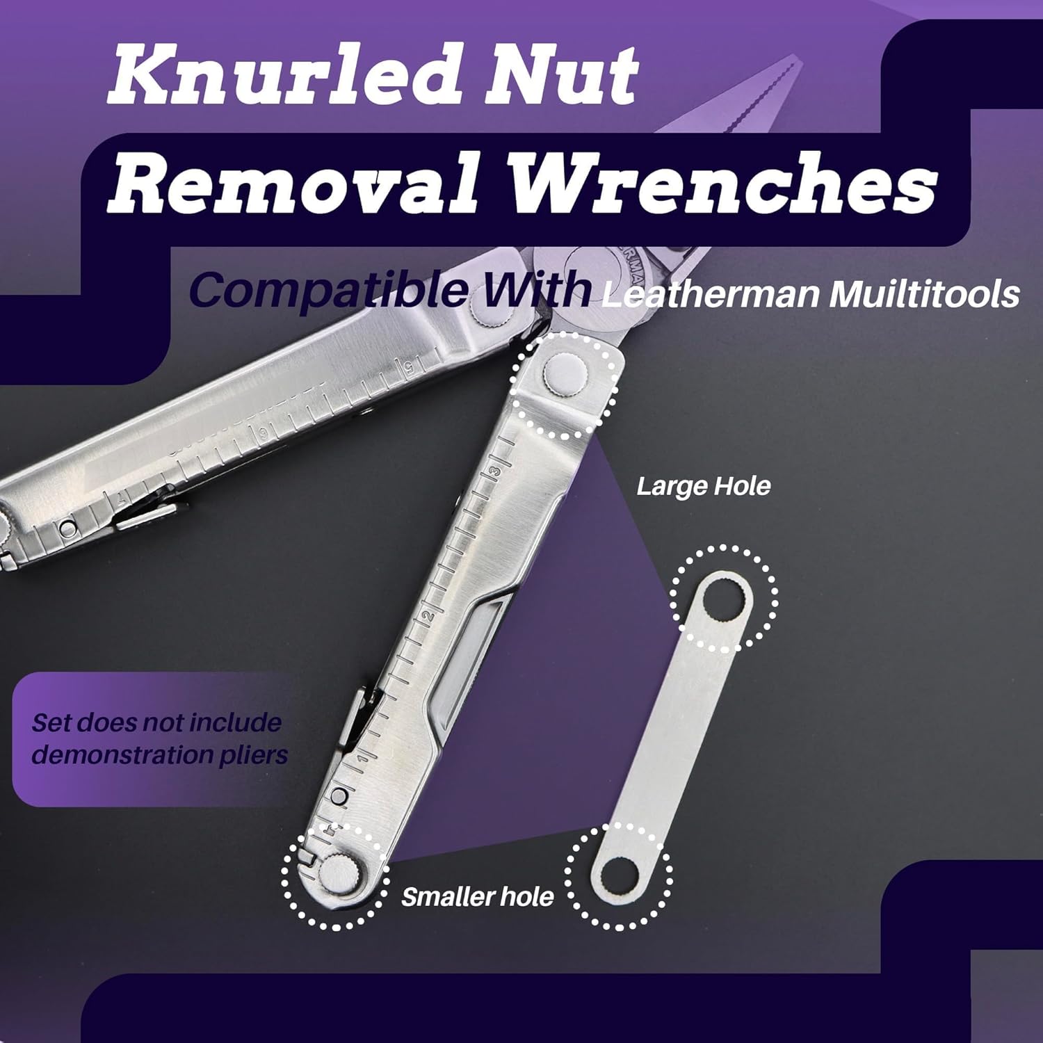 Wrench Set for Leatherman Multi-Tools - Includes 2 304 Stainless Steel Knurled Nut Wrenches, 2 S2 Steel T10 Wrenches, 1 S2 Steel T8 Wrench - Ideal Addition to Leatherman Multi-Tool Kit