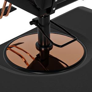 OmySalon Salon Mat for Hair Stylist 4’x5’ Anti Fatigue Barber Floor Mat with Round Base, Salon Chair Mat for Hairdresser Standing, Barbershop Beauty Spa Styling Shampoo Equipment