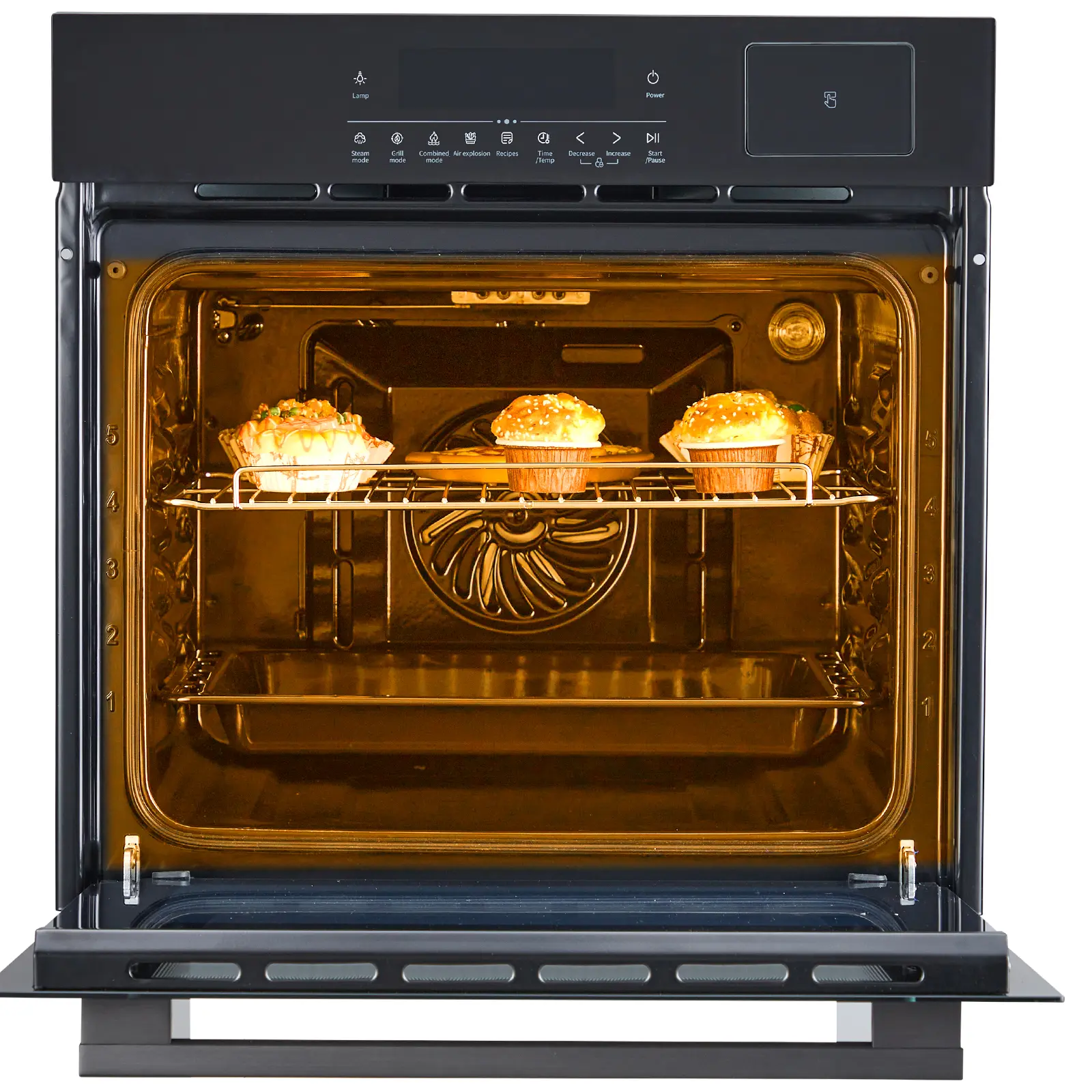 24" Built-In Single Electric Convection Wall Oven, 2.5 Cu.Ft Stainless Steel Wall Oven with 108 Smart Menus, 8 Cooking Modes, Timer & Safety Lock for Household Kitchen